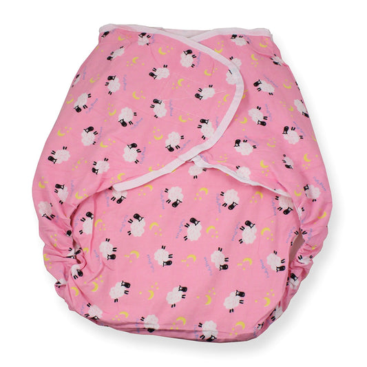 Pink Sheep Adult Bulky Nighttime Cloth Diaper (Velcro tabs)
