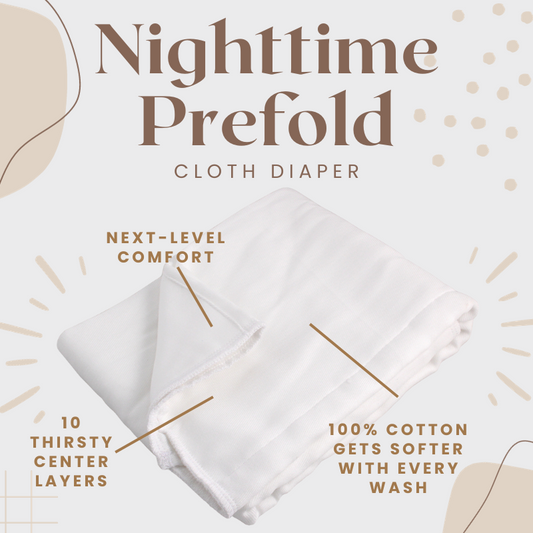 Nighttime Prefold Cloth Adult Diaper