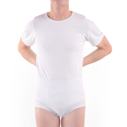 Adult Bodysuit Onesie: White Cloud