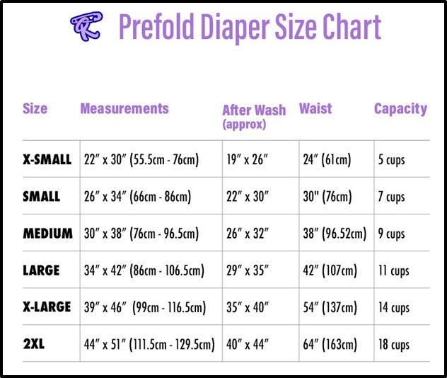 Nighttime Prefold Cloth Adult Diapers