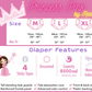 Rearz Disposable Diaper: Princess Pink