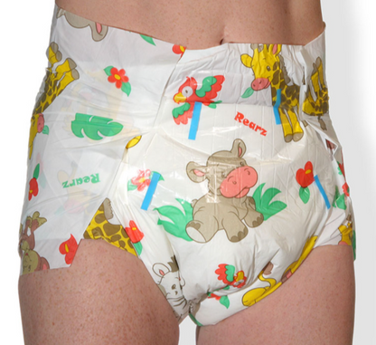 Rearz Mega Disposable Diapers: Safari print