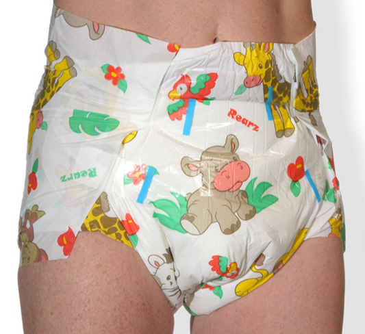Rearz Mega Disposable Diapers: Safari print