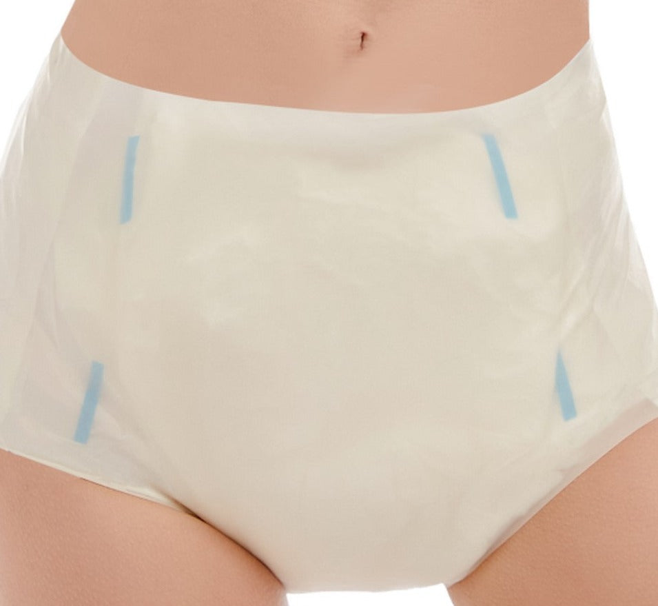 Form-Fitting Latex Pant: ALMOND