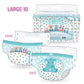 Rearz High-Capacity Disposable Diaper: Critter Caboose Print