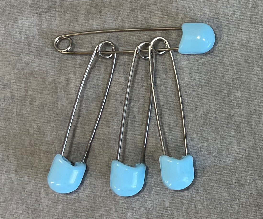 Adult Sized Cloth Diapering Pins - Jumbo 3-Inch Size - 4 Pack - Nickle  Plated with Locking Heads