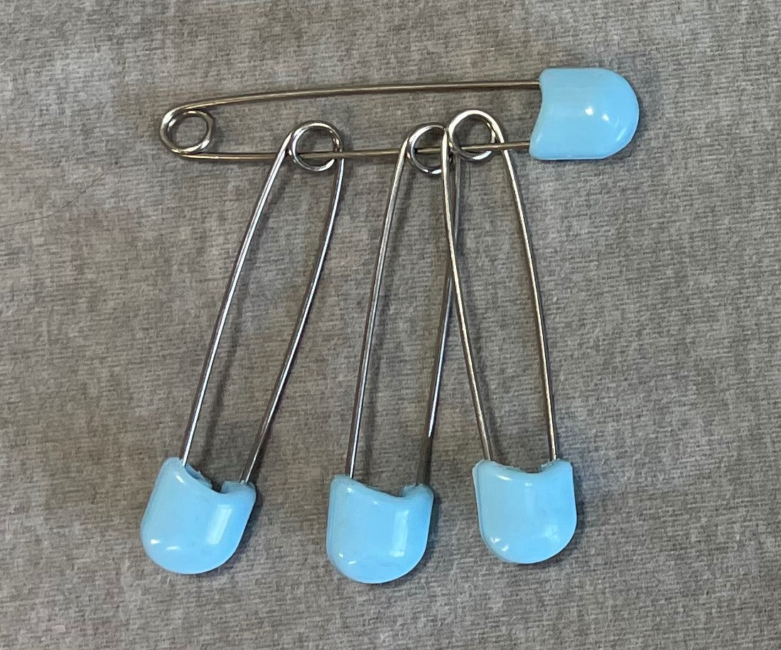 Plastic Headed Diaper Pins - 4 Pack - Blue