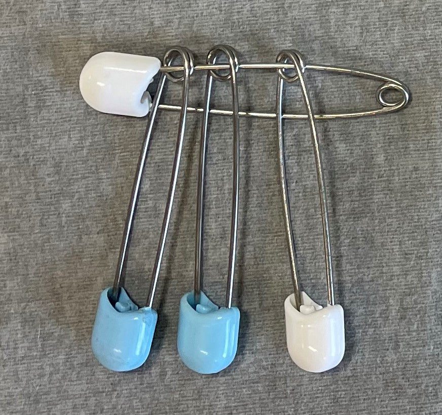 Diaper Pin 1.5 - Baby Blue - 3 Pc. Pkg.