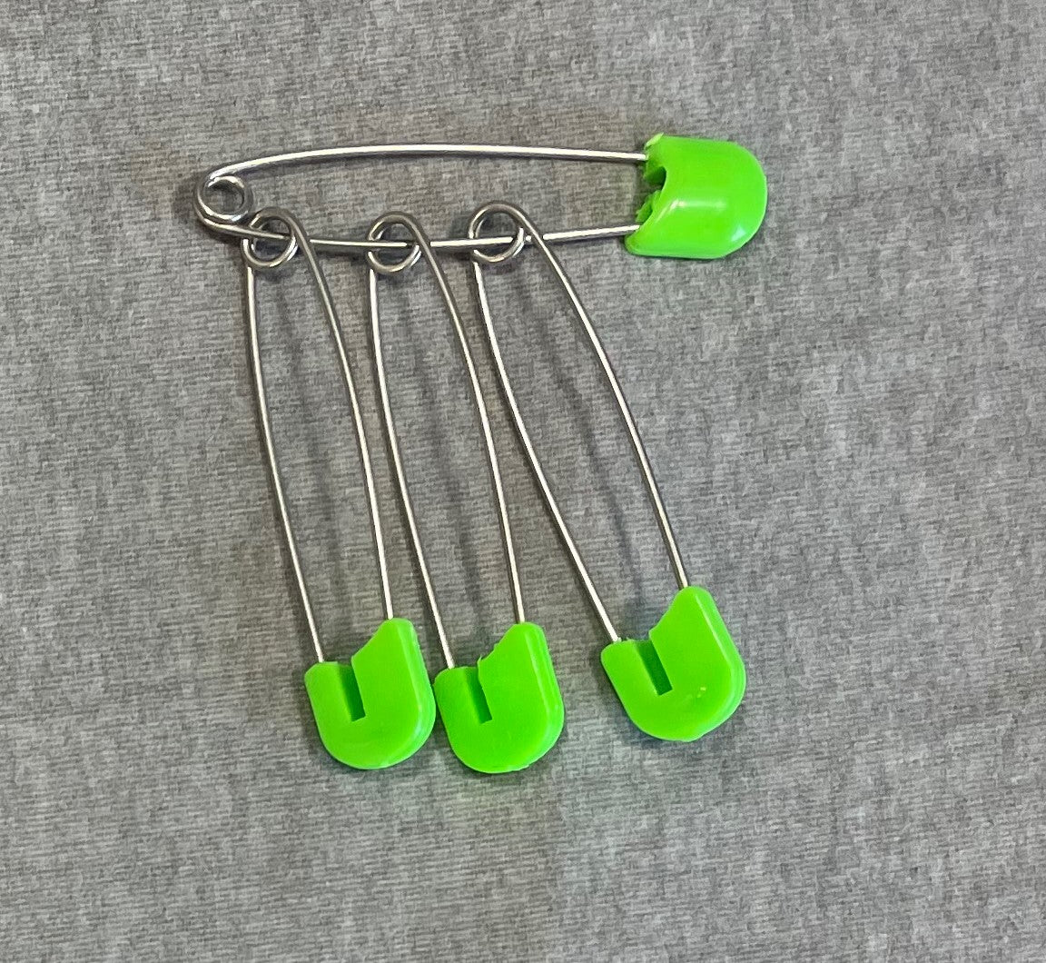 24 PC Baby Diaper Pins Safety Pin Lock Cloth Changing Locking Clip Multi Colors